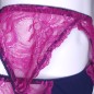 Twilight Harmony: Crossdresser Matching Lingerie Sets, Men's Purple Garter Belt. Sissy Lingerie for Men.