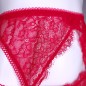 Crimson Elegance: Red Sissy Garter Belt for Men. Mesh Lace Sissy Lingerie for Men.